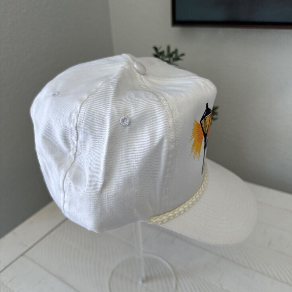 New Orleans Bourbon St Party Time White Adjustable SnapBack Hat Souvenir Vintage - Picture 5 of 11